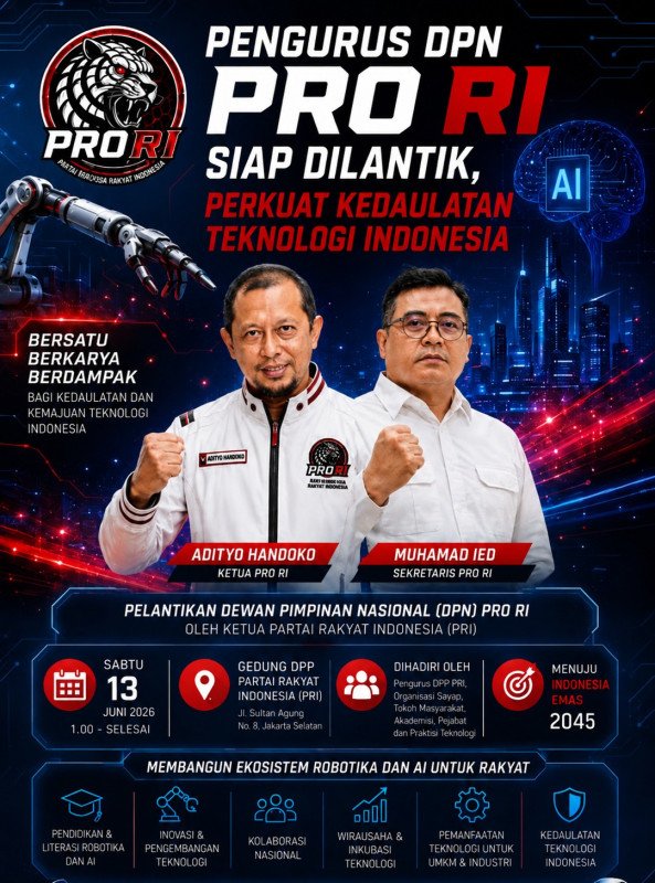 Pelantikan DPN PRO RI Siap Digelar, Perkuat Kedaulatan Teknologi Indonesia Menuju Indonesia Emas 2045